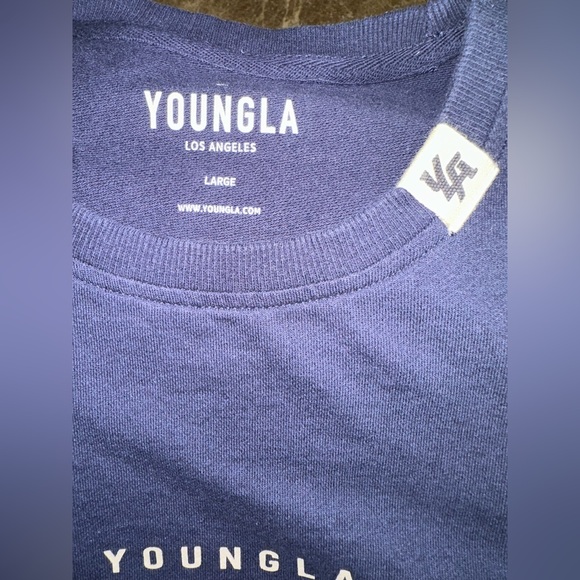YoungLA Dark Blue Short Sleeve Tee - Picture 4 of 5